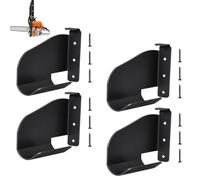 Support Mural pour Tronçonneuse Support Métallique Robuste Rangement Garage | Support métallique 6,22x3,94 pouces, ajustement universel, scies à batterie électriques, organisateur d'atelier de hangar