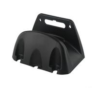 Support mural pour tuyau de jardin, compresseur d'air, cordons électriques, tuyau de piscine, plastique PP robuste, organiseur facile à installer (noir)