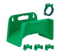 Support Mural Pour Tuyau, Plastique, Suspension Pour Tuyau D'Arrosége, Hxlxp 14,5 X 23,5 X 16 Cm, Vert Clair - Relaxdays