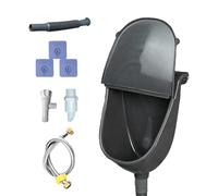 Support mural pour urinoir - Robinet de salle de bain compact - 28,5 x 18 x 38,5 cm - Matériau polypropylène - Hygiène peu encombrante - Contrôle des odeurs - Solution de toilette mains libres pour
