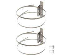 Support mural pour vase d'expansion sanitaire et chauffage fixation pour ballon d'eau chaude et pression kit complet universel avec bande de acier inoxydable serrage réglable (2 pcs)