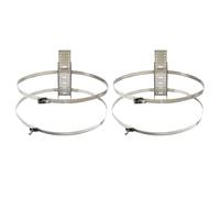 Support mural pour vase d'expansion sanitaire et chauffage fixation pour ballon d'eau chaude et pression kit complet universel avec bande de acier inoxydable serrage réglable (330mm 2 pc)