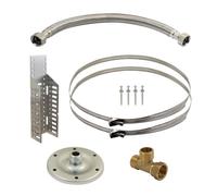Support mural pour vase d'expansion sanitaire et chauffage fixation pour ballon d'eau chaude et pression kit complet universel avec bande de acier inoxydable serrage réglable (Kit de support 330mm)