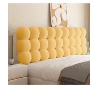 Support mural rembourré pour tête de lit - Pour lit et relaxation - Panneau rembourré doux - Décoration de chambre à coucher et salon (jaune, 154,9 x 61 cm)