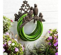 Support Mural Robuste En Fonte Pour Tuyau Darrosage, Enrouleur De Tuyau Mural En Fonte, Finition Marron Antique, Support De Rangement Robuste Pour Tuyau Darrosage Extérieur, Idéal Pour Le Jardin