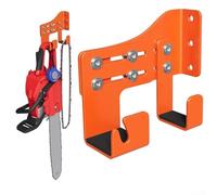 Support mural robuste pour tronçonneuse pour une rétention sûre des outils avec finition résistante aux intempéries et crochet multi-positions (orange-rouge)
