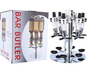 Support mural rotatif pour 6 bouteilles, distributeur optique, boissons, vin, acier, bar-butler