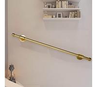 Support mural Staillers - de main-d'accueil Kit, escaliers Railing Banister Rail à main pour intérieur extérieur, Corridor Safety Support Rod - Fer à repasser en métal doré - 1m 150cm 2m 3m 4,5m 6m