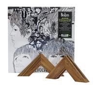 Support mural triangulaire en bois pour disques et vinyles - Sans perçage - Accessoires pour disques vinyles - Étagère flottante - Cadre sans vis (2 supports)