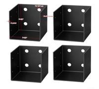 Support Murale Pergola Acier 4 pour Poutre pour 4x4 et 4x6 - Équerre Fixation pour robuste 3mm Résistant Intempéries Jardin Extérieur