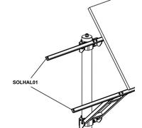 Support panneau solaire pour barriere magnetic access solar - MAGNETIC SOLHAL01