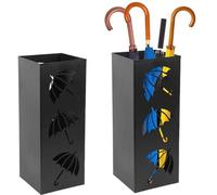 Support parapluies Unyqoos® en acier au carbone, aéré, dimensions 42 x 16 x 16 cm – porte-parapluies métallique élégant pour l'entrée et le bureau, multifonctionnel