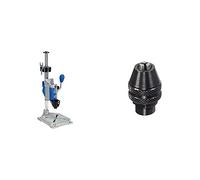 Support Perceuse à Colonne Dremel 220 - Workstation pour Multifonction Rotatif & Mandrin Universel Autoserrant 4486 de 0,8mm à 3,2mm