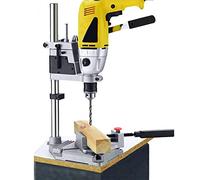 Support perceuse colonne réglable, aluminium, base solide, profondeur perçage 60 mm