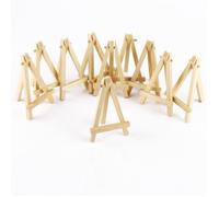 Support photo - Mini chevalet trépied en bois - 12 x 7 cm - Marron - Décoration de table fête