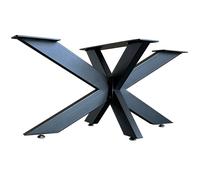SUPPORT PIED DE TABLE SPIDER EN ACIER NOIR 98x58x43 CHASSIS DE TABLE PIETEMEN...