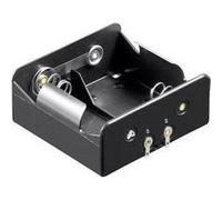 Support pile 2x R20 (D) Goobay 11033 connexion à souder (L x l x h) 73 x 71 x 31 mm Noir G