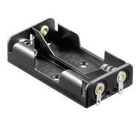 Support pile 2x R6 (AA) Goobay 46552 connexion à souder (L x l x h) 58 x 32 x 14.5 mm Noir G