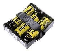 Support pile 3x R6 (AA) MPD BA3AAPC-UL94V-0 connexion à souder (L x l x h) 58 x 48 x 16 mm Noir G