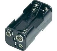 Support pile 4x R03 (AAA) Goobay 11990 raccord par bouton-poussoir (L x l x h) 54.5 x 26 x 24.5 mm Noir G