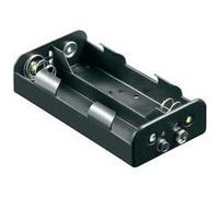 Support pile 4x R14 (C) Goobay 11457 raccord par bouton-poussoir (L x l x h) 62.5 x 55.8 x 23.5 mm Noir G