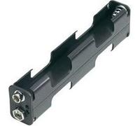 Support pile 4x R6 (AA) Goobay 10881 raccord par bouton-poussoir (L x l x h) 110 x 26 x 16 mm Noir G