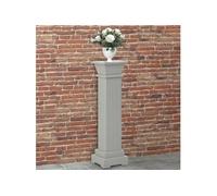 vidaXL Support pilier carré pour plantes - Gris