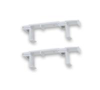 Support plafond double pour tringle rideaux Prestige - Blanc - Lot de 2