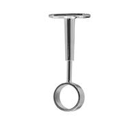 Support plafond rond réglable pour penderie diamètre 25, zamak chromé