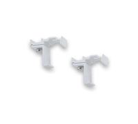 Support plafond simple pour tringle rideaux Prestige - Blanc - Lot de 2