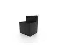 Forge Adour Meuble support pour plancha Noir, avec bar, porte de rangement, pieds réglables 90cm