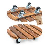 Support plante - Bamworld - Porte plante a roulettes -avec roulettes pivotantes- Chariot robuste pour plante-deux pièces