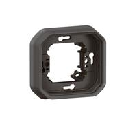 Support plaque encastré 1 poste étanche anthracite Plexo LEGRAND