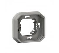 Support plaque encastré 1 poste étanche gris Plexo LEGRAND