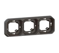 Legrand Plaque d'encastrement Plexo 069608L - 3 postes - horizontal ou vertical - Anthracite