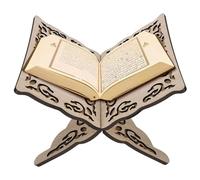 Support pliable en bois pour livre de Bible musulmane, 24, 9 x 21, 1 x 17 cm, support de livre recettes pour magazines, lecture prière, chapelle, couleur bois