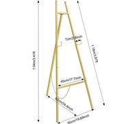 Support pliable pour chevalet de peintre, en métal doré, réglable en hauteur, idéal pour les expositions et les événements