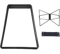 Support pliable pour glacière, idéal pour le camping, en métal, dimensions : 25 x 20 x 3,5 cm, couleur : noir