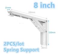 Support Pliant En Acier Inoxydable, 2 Pièces, Blanc, Noir, Fer Triangulaire, Support Mural Réglable, Classeur, Étagère De Table