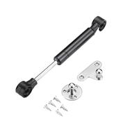 Support pneumatique de levage porte d'armoire cuisine, 2 pièces, ressort à gaz hydraulique, cadre en aluminium, entretoises verre, charnière meubles pour Meuble(Black)