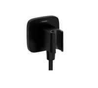 Support pommeau de douche avec raccordement Fixfit Q noir mat