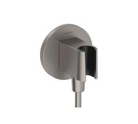 Support pommeau de douche FixFit S noir chromé brossé