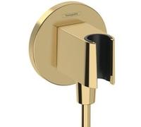 Support pommeau de douche HANSGROHE FixFit S aspect doré poli Doré G
