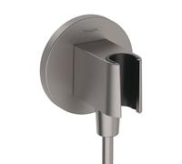 Support pommeau de douche HANSGROHE FixFit S noir chromé brossé