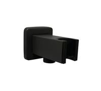 Support Pommeau De Douche Support de douche mural, coude d'alimentation avec main, raccord tuyau carré 1/2", montage, sortie d'eau(Gray)