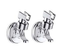 Support Pommeau De Douche Support de pommeau douche universel, sans perçage, étanche, réutilisable, super résistant(Silver 2pcs)