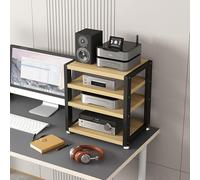 Support portable Ma avec étagères Sto - Rack d'angle AV pour étagères O Equint Ste pour salon, studio d'enregistrement et salle de conférence
