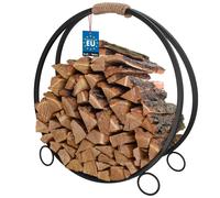 Support porte-bûches KOTARBAU® pour cheminée, en acier, avec roulettes décorativ