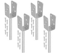 Support Poteau à Sceller- KOTARBAU® - 4 pcs- Acier Galvanisé - 51MM - Argent - Pied de Poteau Bois - avec Ancrage Béton