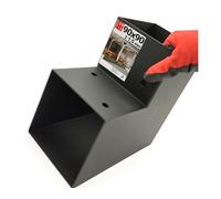 Support poteau bois 90° angle L 92x185x183,5x1,5 | Equerre fixation lourde métal noir | Connecteur bois charpente, pergola jardin extérieur, tonnelle, cabane terrasse, équerre de fixation robuste